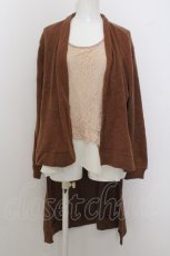 画像1: 【SALE】axes femme / トッパーカーデレイヤードトップス  ブラウン×オフシロ O-23-10-21-123-AX-TO-IG-ZT350 (1)