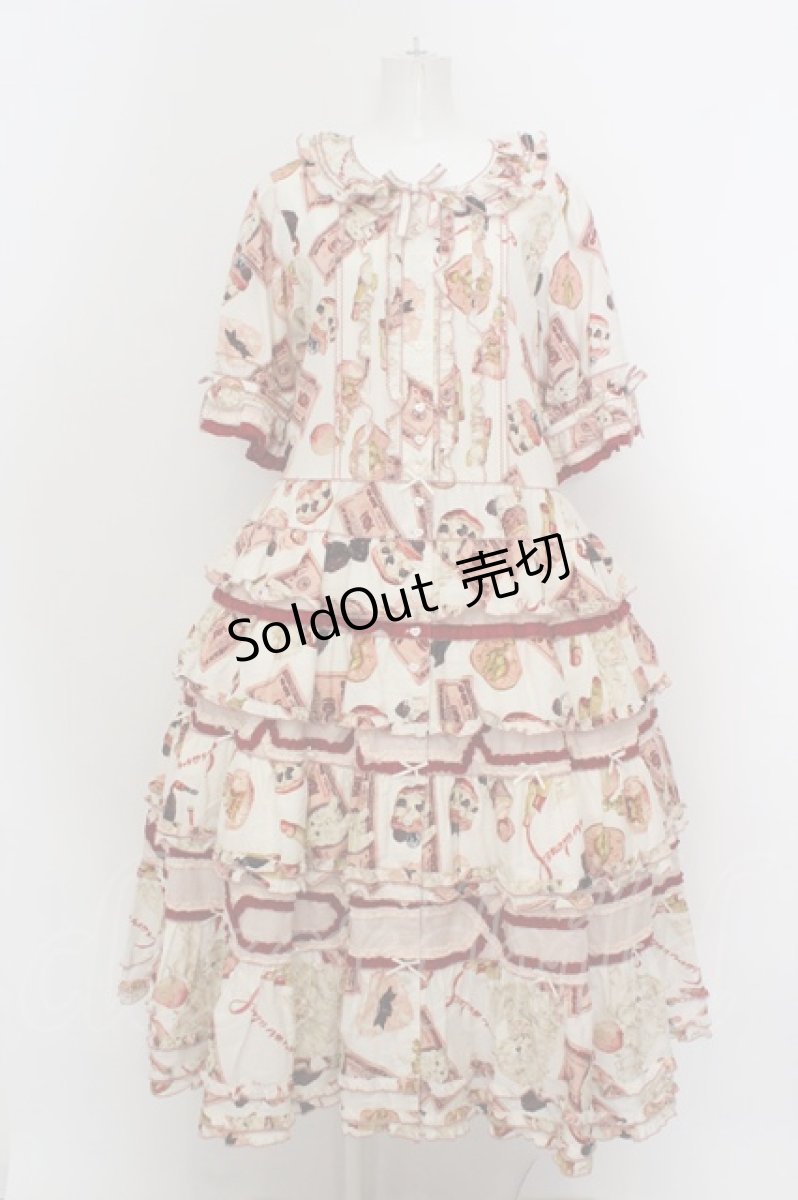 画像1: PINK HOUSE / マテリアルキャットワンピース  アイボリー O-23-10-25-001-LO-OP-YM-OS (1)