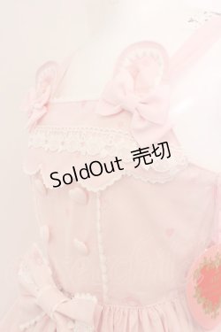画像2: BABY,THE STARS SHINE BRIGHT / くみゃちゃんのLove Heart EmbroideryジャンパースカートI  ピンク O-23-10-25-006-BA-OP-OW-OS