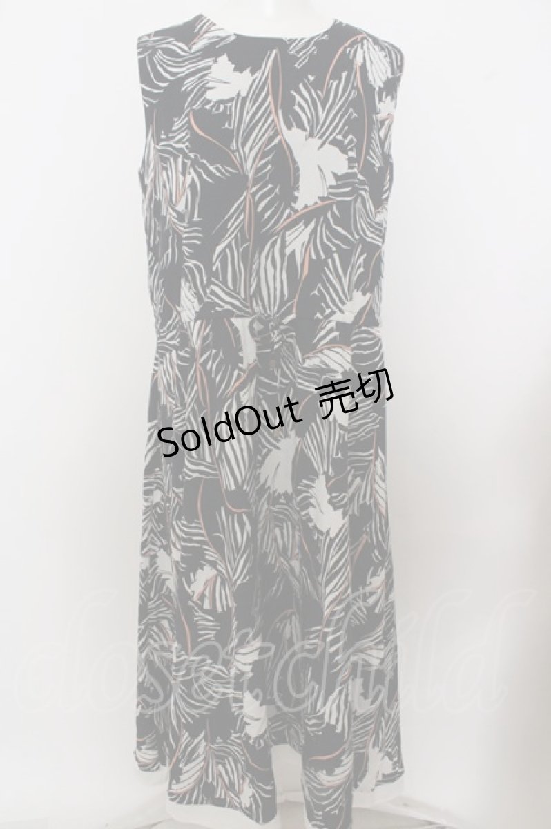 画像1: 【SALE】axes femme / 総柄ウエストマークワンピース  ネイビー×シロ O-23-10-26-100-AX-OP-IG-ZT310 (1)