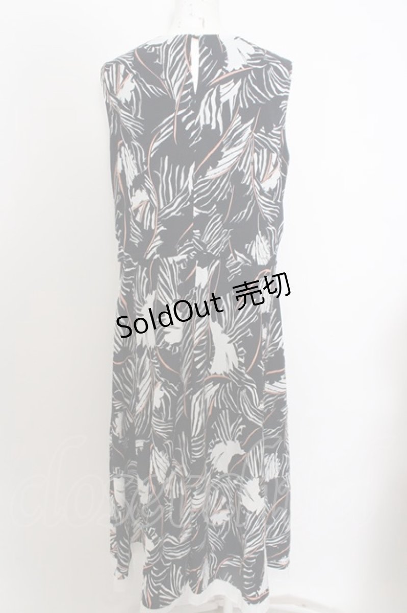 画像2: 【SALE】axes femme / 総柄ウエストマークワンピース  ネイビー×シロ O-23-10-26-100-AX-OP-IG-ZT310 (2)