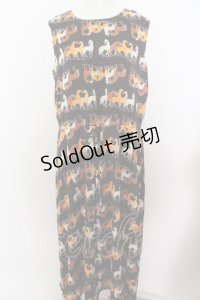 axes femme / ホースptウエストマークワンピース  ブラック×オレンジ系 O-23-10-26-141-AX-OP-IG-ZT311