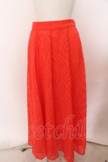 画像1: 【SALE】axes femme / ジャガードデザインロングスカート  オレンジ O-23-10-26-147-AX-SK-IG-ZT089 (1)