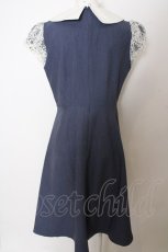 画像3: Maison de FLEUR Petite Robe / 水辺に座るワンピース M ネイビー O-23-10-26-153-LO-OP-YM-ZT103 (3)