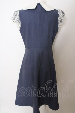 画像3: Maison de FLEUR Petite Robe / 水辺に座るワンピース M ネイビー O-23-10-26-153-LO-OP-YM-ZY