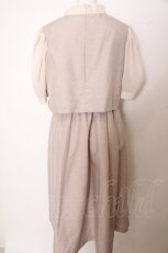 画像3: Maison de FLEUR Petite Robe / きみと約束ツイード風ワンピース M ベージュ O-23-10-26-157-LO-OP-YM-ZT016 (3)
