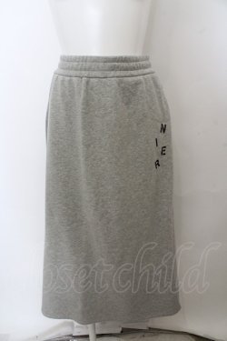 画像1: NieR Clothing / 防寒裏起毛スカート  グレー O-23-10-28-115-PU-SK-IG-ZT407