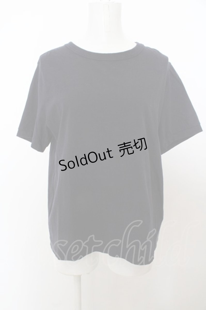 画像1: 【SALE】Jane Marple Dans Le Saｌon / バックブラウスTシャツ M クロ O-23-10-30-013-JM-TS-YM-ZT089 (1)