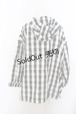 画像2: 【SALE】Jane Marple Dans Le Saｌon / Memorial Checkフーデッドジャケット M シロ×クロ O-23-10-31-1011-JM-JA-IG-ZT469