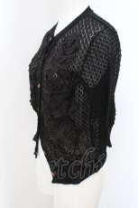 画像2: 【SALE】Jane Marple Dans Le Saｌon / ローゲージグリッターデコレーションカーディガン M クロ O-23-10-31-007-JM-TO-YM-ZT347 (2)