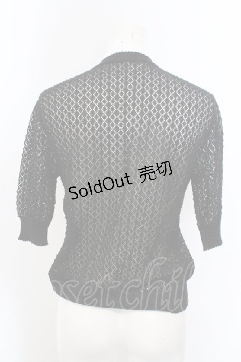 画像3: 【SALE】Jane Marple Dans Le Saｌon / ローゲージグリッターデコレーションカーディガン M クロ O-23-10-31-007-JM-TO-YM-ZT347 (3)