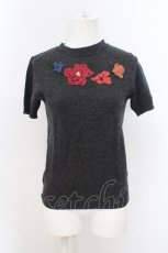 画像1: 【SALE】Jane Marple Dans Le Saｌon / デコレーションニットトップス M グレー O-23-10-31-013-JM-TO-YM-ZT347 (1)