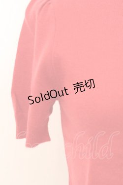 画像2: Jane Marple Dans Le Saｌon / レーススタンドネックニットトップス M アカ O-23-10-31-019-JM-TO-YM-ZT348