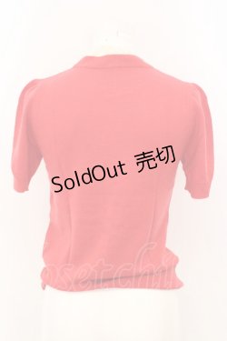 画像3: Jane Marple Dans Le Saｌon / レーススタンドネックニットトップス M アカ O-23-10-31-019-JM-TO-YM-ZT348