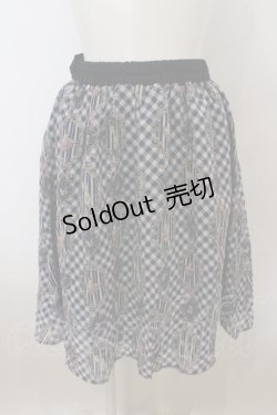 画像1: 【SALE】axes femme POETIQUE / フラワーフレームギンガムスカート  ネイビー O-23-11-05-015-AX-SK-IG-ZT320