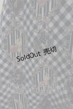 画像2: 【SALE】axes femme POETIQUE / フラワーフレームギンガムスカート  ネイビー O-23-11-05-015-AX-SK-IG-ZT320