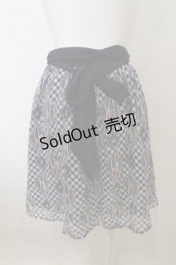 画像3: 【SALE】axes femme POETIQUE / フラワーフレームギンガムスカート  ネイビー O-23-11-05-015-AX-SK-IG-ZT320