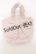 Maison de FLEUR / 撥水加工リボンフリルトートバッグ  ピンク O-23-11-06-050-LO-BG-IG-ZT343