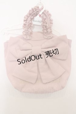画像1: Maison de FLEUR / 撥水加工リボンフリルトートバッグ  ピンク O-23-11-06-050-LO-BG-IG-ZT343