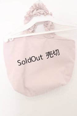 画像2: Maison de FLEUR / 撥水加工リボンフリルトートバッグ  ピンク O-23-11-06-050-LO-BG-IG-ZT343