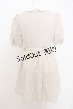 画像2: 【SALE】evelyn / グレンチェック半袖ワンピース  ベージュ O-23-11-06-039-LO-OP-IG-ZT261