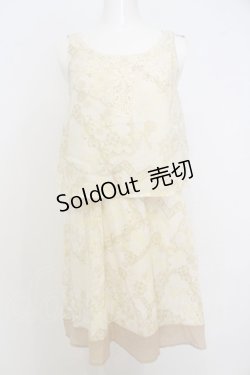 画像1: 【SALE】axes femme / スカーフ柄チュニックワンピース M キナリ O-23-11-13-034-AX-OP-OW-ZT310