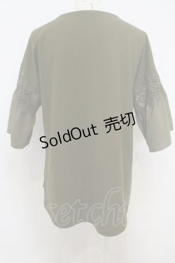 画像2: axes femme / レースシフォンスリーブトップス  グリーン O-23-11-18-104-AX-TO-IG-ZT311