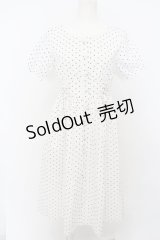 evelyn / ダブルレースアップドットワンピース  シロ×クロ O-23-11-22-112-LO-OP-IG-ZT318