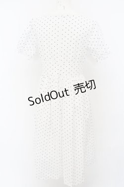 画像2: evelyn / ダブルレースアップドットワンピース  シロ×クロ O-23-11-22-112-LO-OP-IG-ZT318
