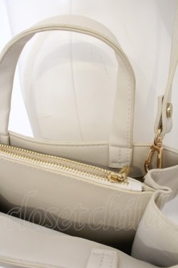 画像3: evelyn / スクエアショルダーミニバッグ  アイボリー O-23-11-26-114-LO-BG-IG-ZT346