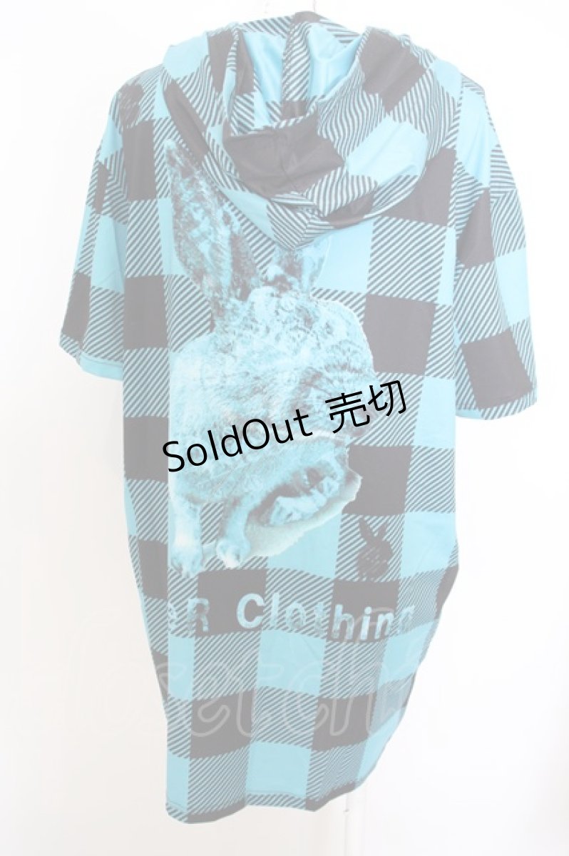 画像2: 【SALE】NieR CLOTHING / TURQUOISE BLUE ZIP OUTER 【BACK RABBIT】  ターコイズ×ブラック O-23-11-27-007-PU-TO-IG-ZT338 (2)
