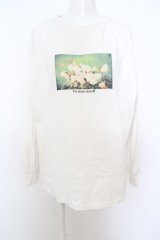 axes femme / アソートフラワーＴシャツ  シロ O-23-11-27-082-AX-TO-IG-ZT350