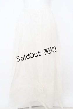 画像1: 【SALE】PINK HOUSE / タックロングスカート  シロ O-23-11-29-006-LO-SK-IG-ZT329