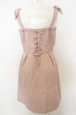 画像2: 【SALE】LODISPOTTO / ショルダーリボンジャンパースカート  ピンク O-23-11-29-015-LO-OP-IG-ZT342 (2)