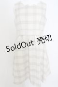 LODISPOTTO / スカラップチェックチェックシャギージャンパースカート  アイボリー O-23-11-29-016-LO-OP-IG-ZT342