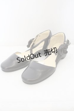 画像1: INGEBORG / コサージュ付きシューズ L ブラウン O-23-11-29-146-LO-SH-OW-ZT346