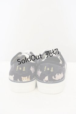 画像3: Franche Lippee / ねこ図鑑スニーカー S ネイビー O-23-11-30-1068-LO-SH-OW-ZT346