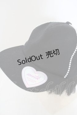 画像2: MILK / パールラインキャップ  クロ O-23-11-30-1127-ML-AC-IG-ZT308