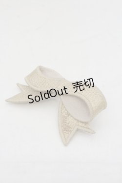 画像1: MILK / ACCリボンフェルトバレッタ（ゴールド）  ゴールド O-23-11-30-1166-ML-AC-IG-ZT308