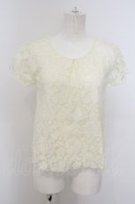 画像1: 【SALE】LODISPOTTO / バックシフォンレーストップス  アイボリー O-23-12-06-057-LO-TO-IG-ZT344 (1)