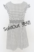 【SALE】LODISPOTTO / ウエストレース使いギンガムチェックワンピース M クロ×シロ O-23-12-07-134-LO-SK-OW-ZT344