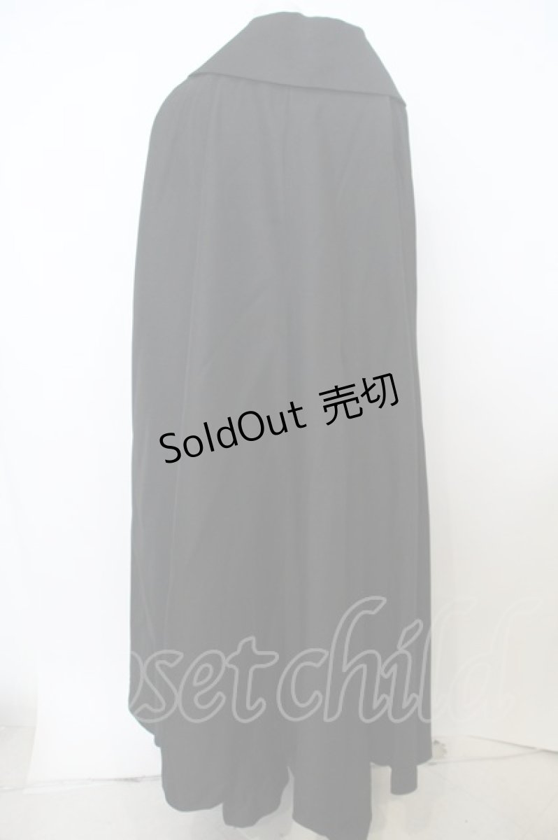 画像3: ATELIER BOZ / マント付きロングジャケット  ブラック O-23-12-15-056-EL-CO-IG-OS (3)