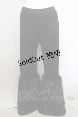 画像1: Qutie Frash / アメＱ×KIST札幌限定 ファーパンツ  ブラック O-23-12-18-062-QU-PA-IG-ZT116