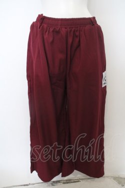 画像1: NieR Clothing / NieR WINE RED WIDE PANTS【EMBLEM】ワイドパンツ  ワイン O-23-12-18-004-PU-PA-OW-ZS