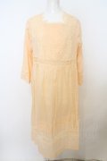 Jane Marple Dans Le Saｌon / Flower lei yoke dress M ライトオレンジ O-23-12-21-071-JM-OP-IG-OS