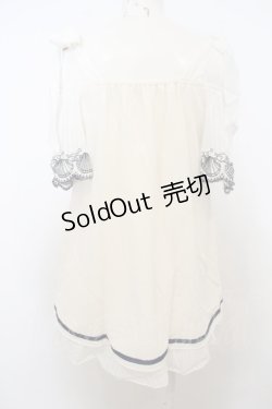 画像3: 【SALE】axes femme / シェル刺繍オフショルトップス M キナリ O-23-12-22-089-AX-TO-OW-ZT354