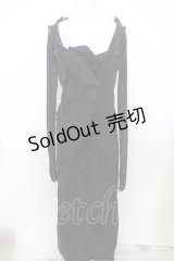 alice auaa / メッシュ切替ワンピース  ブラック O-23-12-25-021-AA-TO-OW-ZS