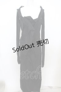alice auaa / メッシュ切替ワンピース  ブラック O-23-12-25-021-AA-TO-OW-ZS
