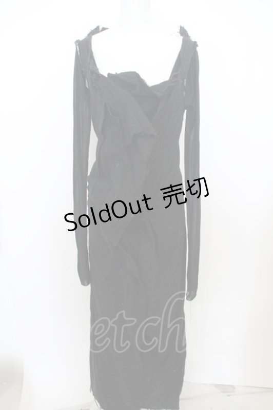 画像1: alice auaa / メッシュ切替ワンピース  ブラック O-23-12-25-021-AA-TO-OW-ZS (1)