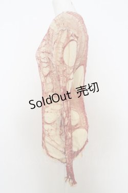 画像4: alice auaa / NetロングスリーブC/S  生成り×レッド O-23-12-25-026-AA-TO-IG-ZS